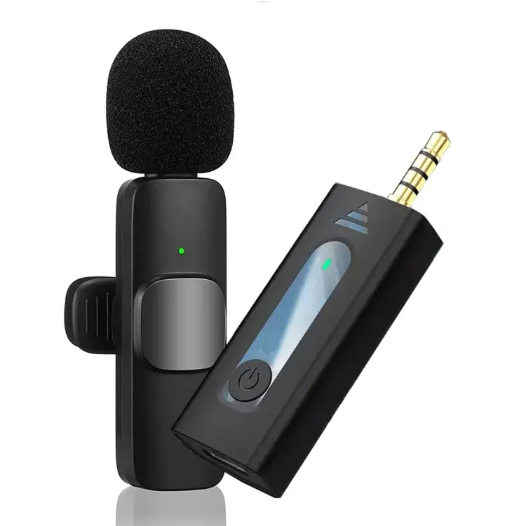 K35 Collar Wireless Microphone Clip On Lavalier Mic with 3.5mm
